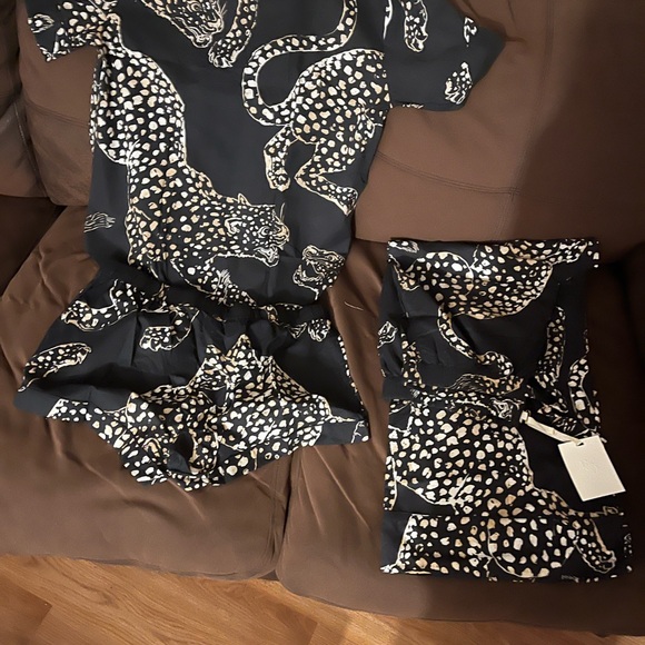 Desmond & Dempsey Jaguar Short Pant Shirt 3-Piece Pajama Set Size:Large - Picture 2 of 16